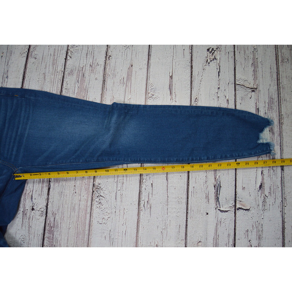 Loft Curvy Skinny Jeans Women Junior Size 27 Raw Hem Pre-Owned - Picture 5 of 14